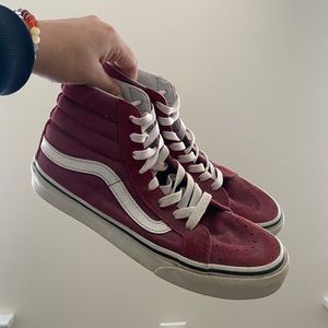Burgundy Sk8 Hi Vans